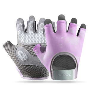 Gants <span class=keywords><strong>de</strong></span> cyclisme sportifs en polyester demi-doigts pour femmes, vente en gros - Product Image 2