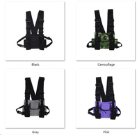 Sac de poitrine tactique unisexe Streetwear Multifonction Cool Vest Hip Hop Pack Sac de poitrine unisexe à la mode pour la randonnée inspirée