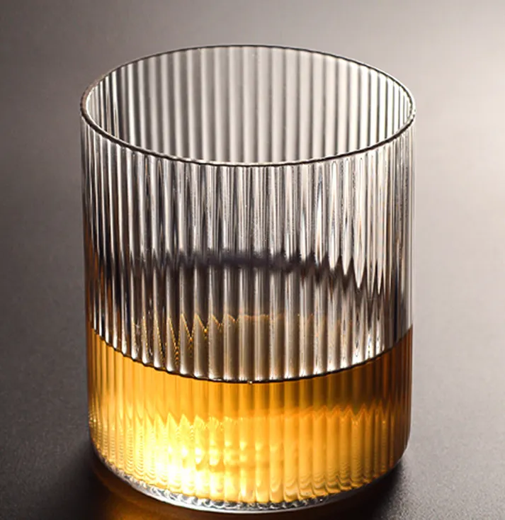 Glass Cups Vintage Glassware Set Transparent Cocktail Glasses Set Bar Beverages Ice Coffee Cup