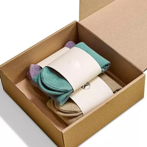 Calzini d'imballaggio del manicotto della carta Kraft ecologici personalizzati che appendono il manicotto dell'imballaggio - Product Image 5