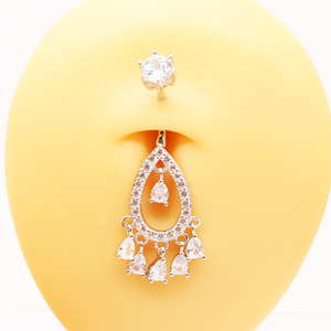 Gaby zircone <span class=keywords><strong>argento</strong></span> 925 sterling belly ring ciondola <span class=keywords><strong>ombelico</strong></span> anello <span class=keywords><strong>piercing</strong></span> gioielli pancia - Product Image 5