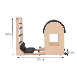 Attrezzatura Commerciale per Pilates: Attrezzi Professionali in <span class=keywords><strong>Legno</strong></span> per Allenamento Core, Stretching della Colonna Vertebrale e Body Workout (Ladder Barrels) - Product Image 3