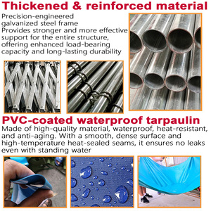 Toldo plegable móvil retráctil de empuje para tienda de almacén con refuerzo de alambre de acero - Product Image 6