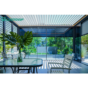 Eco House <span class=keywords><strong>Bioclimatique</strong></span> Motorisé Patio <span class=keywords><strong>Pergola</strong></span> Terrasse Avec Portes Coulissantes En Verre Extérieur En Aluminium Étanche Patio <span class=keywords><strong>Pergola</strong></span> - Product Image 2