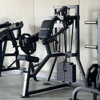 POWER X Machine de presse à épaules assise professionnelle à charge libre, presse supérieure convergente, en acier robuste, équipement de musculation pour les deltoïdes
