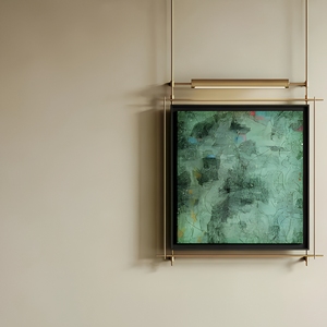 Arte Astratta in Metallo, Decorazione Murale in Stile Industriale Mid-Century, Dipinto Luminoso per Corridoi e Ingressi, Dimensioni Personalizzabili - Product Image 4