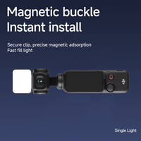 Luce di Riempimento Magnetica per DJI Osmo Pocket 3, Temperatura Colore Regolabile, Luce Portatile per Fotocamera con 3 Livelli di Luminosità
