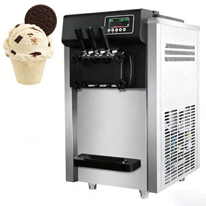 Máquina comercial de helado suave de alta resistencia con diseño de tres tolvas para grandes cadenas de restaurantes, vestíbulos de hoteles y cafeterías, de alto rendimiento. - Product Image 1