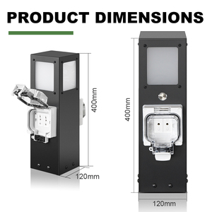 Pedestal de Alimentación para Exteriores de Acero Inoxidable, Enchufe para Exteriores con Protección IP66 - Product Image 5