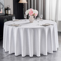 Nappe ronde en jacquard floral de luxe, sur mesure, 120 pouces, pour hôtel, restaurant, mariage, événement, banquet