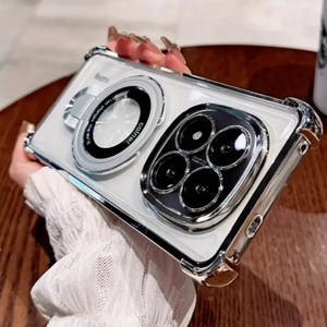 Coque de téléphone support magnétique antichoc pour Xiaomi Redmi Note 14 15 Pro Plus 15C 14C <span class=keywords><strong>14S</strong></span> 4G 5G support couverture en Silicone souple transparent - Product Image 1