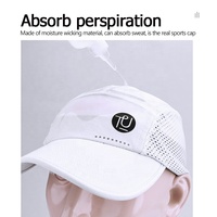 TU Unisexe Respirant Blanc Sports Tennis Hommes Golf Performance Nylon Running Hat Personnalisé Blanc Fabricants Logo Hommes