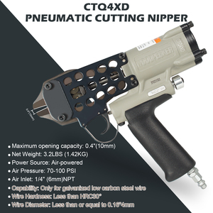 Tronchese <span class=keywords><strong>Pneumatica</strong></span> Woodpecker CTQ4XD per Taglio Fili, <span class=keywords><strong>Cesoia</strong></span> ad Aria Compressa per Fili di Alluminio Fino a 4mm di Diametro, 70-100 PSI, 1.42kg - Product Image 6