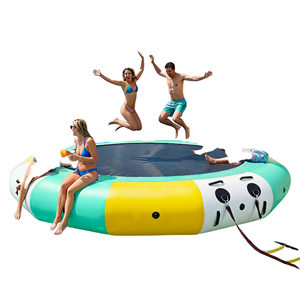 Trampoline aquatique gonflable en PVC pour adultes avec poignées de sécurité et corde de maintien pour le plaisir en plein air - Product Image 1