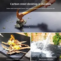 Table et chaises d'extérieur modernes en fer, imperméables et résistantes au soleil, pour jardin et extérieur, idéales pour la négociation et les moments de détente, populaires pour le thé, le café et les boissons lactées