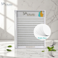 Pousses de faux cils en soie, amples, 5D, 6D, 7D, 8D, 9D, 10D, 12D, 14D, 0.05, 0.07 pouces, extension, sets artificiels, volume, faux vison, 1 pièce