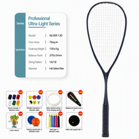 Ensemble de raquettes de squash SwiftAce entièrement en carbone, légères, en fibre de carbone, de qualité professionnelle, pré-cordées