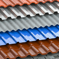 Vente directe d'usine, tôle ondulée en acier galvanisé, tôle de toiture ondulée colorée pour toiture de maison, tôle d'acier colorée