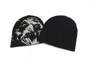 Cappello invernale con berretto Jacquard moda Logo personalizzato all'ingrosso OEM