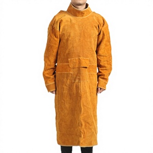 Chaquetas de Soldadura de Cuero Genuino Resistentes al Fuego, Delantal de Soldadura de Manga Larga, Ropa de Soldador Resistente al Calor, Ropa de Trabajo de Seguridad - Product Image 3