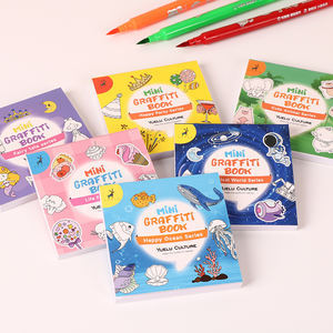 岳麓卡通迷你涂鸦笔记本便携式DIY绘图笔记本50张儿童着色笔记本 - Product Image 1