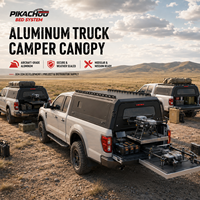 Auvent de camionnette en aluminium conçu sur mesure pour Ford F-150, adapté aux équipements de drones de terrain et aux fournitures de projets B2B