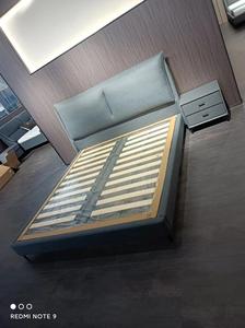 เตียงคิงไซส์หรูหราทันสมัยพร้อมดีไซน์เป็นกระจุกหนังแท้เตียงเก็บของนุ่มการออกแบบเฟอร์นิเจอร์ห้องนอนใหม่สไตล์เรียบง่าย - Product Image 3