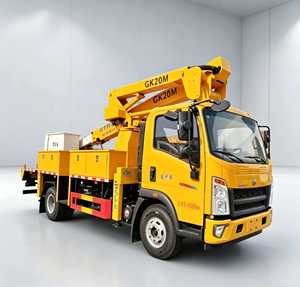 Nueva plataforma de trabajo hidráulica diésel HOWO para edificios de gran altura, vehículo con pluma extensible 4x2, altura de trabajo de 8-45 m, compatible con Euro IV, control remoto - Product Image 5