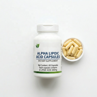 Astrawell ODM OEM Acide Alpha-Lipoïque 60 Capsules ALA 300mg Capsules d'Acide Alpha-Lipoïque Complément Alimentaire à Base de Plantes
