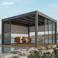 Pérgola de Aluminio Automática y Elegante, con Techo de Láminas, Impermeable y Anticorrosiva, para Exteriores, Suministro del Fabricante