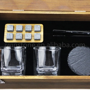 Yo gano Whisky piedras regalo conjunto de 8 naturales <span class=keywords><strong>esteatita</strong></span> con estilo caja de madera y libre bolsa de terciopelo - Product Image 4