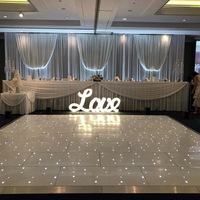 Piste de danse LED portable Starlit 2ft*2ft avec étoiles scintillantes pour événements de mariage