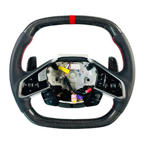 Volant en Fiber de carbone en cuir perforé de vente directe d'usine pour Chevrolet XL <span class=keywords><strong>Corvette</strong></span> C5 C6 C7 C8 Camaro 5th 6th 7th - Product Image 1
