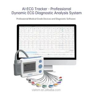 Wellue Th12 24 jam Ecg Holter Monitor portabel Cardiology Holter mesin Ecg 12 saluran harga rendah dinamik Ecg Diagnosis jarak jauh