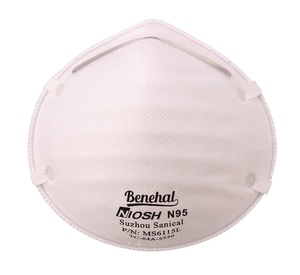 Diskon besar <span class=keywords><strong>N95</strong></span> masker cangkir Niosh disetujui Harga terbaik Suzhou Sanical MS6115L dicetak Respirator saham dengan Earloop pola datar - Product Image 1