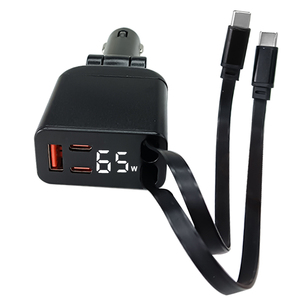 ที่ชาร์จในรถยนต์ USB ราคาถูก จำนวนมาก 5 in 1 ที่ชาร์จในรถยนต์แบบคู่ USB 60 วัตต์ 100 วัตต์ qc pd 100w usbc  ที่ชาร์จในรถยนต์ 90w พร้อมสาย - Product Image 1