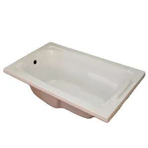 CUPC Factory The Best Price / Quality Cheap Acrylic Rectangle Shaped Corner Drop-in / Built-in Bathtub With Head Rest