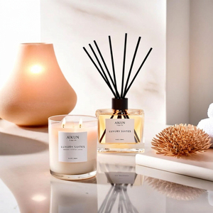 AIKUN Reusable Container Aromatherapy Romantic Soy Wax Glass <b>Candle</b> <b>Set</b> for Wedding & Thanksgiving Favor <b>Gift</b> - Product Image 1