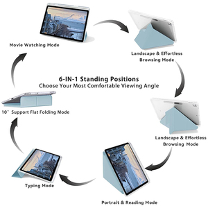 Funda Plegable en Y para Xiaomi Redmi Pad SE de 11 Pulgadas <span class=keywords><strong>2023</strong></span> con Soporte para Lápiz, Soporte Tríptico en Forma de Y, Carcasa Trasera Rígida Transparente, Cubierta de Acrílico - Product Image 3