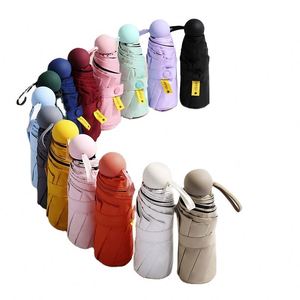 Mini Paraguas Portátil Pequeño Ultraligero de 5 Pliegues con Protección UV, Colorido, con Logotipo Personalizado para Niñas - Product Image 2