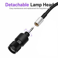 Lampe UV LED blanche pour le durcissement des cils, outil de beauté avec roues en métal et silicone, variateur tactile, tête LED remplaçable, outils pour cils