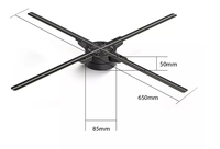 Prix usine 360 tournant autour de 65cm épissage ventilateur d'hologramme 3D Animation HD ventilateur holographique projecteur d'hologramme 3d