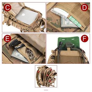 Mochila Táctica de Camuflaje Estilo 3P Molle para Caza, Senderismo y Trekking, Personalizada de Fábrica - Product Image 3