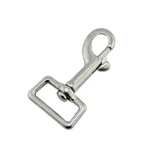 Fabriek Hot Sales Roestvrij Enkele Vierkante Ring Swivel Snap Karabijnhaak Chain Snap Haak