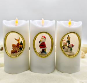 Led Vlamloze Pilaar Kaarsen Custom Logo Paraffine Wax Led Lights Voor Thuis Vakantie Nieuwjaar Afstuderen Bruiloft Feest Decoratie - Product Image 6