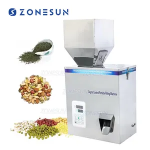 ZONESUN 5-500g titreşim kahve çekirdeği çay poşeti poşet toz torbası otomatik raf tartı dolum makinası