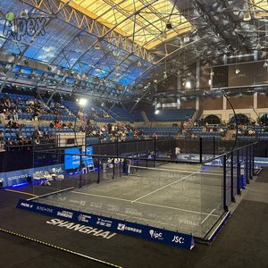 Cancha de Pádel Panorámica de Seguridad para Exteriores, Precio al por Mayor APEX, con Doble Recubrimiento en Polvo de <span class=keywords><strong>Zinc</strong></span> - Product Image 1