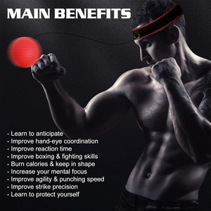 Beginner Proficiency Improvement Pu Foam Boxing Reflex <strong>Ball</strong> Headband - Product Image 4