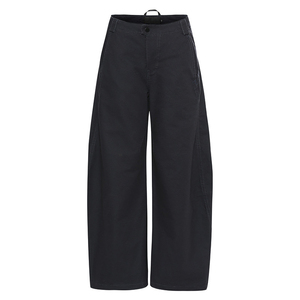 Pantalon <span class=keywords><strong>banane</strong></span> style décontracté américain rétro pour hommes haute qualité Baggy jambe incurvée mi personnalisable lavé à la mode marque teint uni 298 - Product Image 2