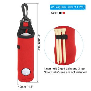 กระเป๋าใส่ลูกกอล์ฟแบบพกพา พร้อมที่เก็บทีกอล์ฟ  กระเป๋าใส่ลูกกอล์ฟทำจากนีโอพรีน พร้อมคลิปหนีบ สำหรับผู้ชายและผู้หญิง ใช้เก็บของหรือเป็นของขวัญ - Product Image 2